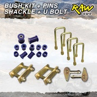 Rear RAW Leaf Springs Bush Shackle U-bolt Pin Kit for Great Wall Cannon P9 19-On