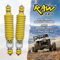 Front 50mm RAW 4x4 Nitro Max Shock Absorbers for Toyota Landcruiser FZJ HZJ 105