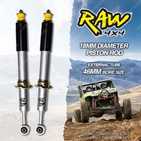 2 x Front 50mm Lift RAW 4x4 Predator Shock Absorbers for Toyota Prado 120 Series