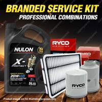 Oil Air Fuel Filter + 5L PRO20W50 Service Kit for Holden Statesman VQ V8 5L