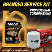 Ryco Oil Filter 5L APX5W40 Engine Oil Service Kit for Volvo C70 NK53 T5 5cyl V70