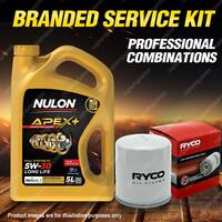 Ryco Oil Filter Nulon 5L APX5W30D1 Engine Oil Kit for Hyundai Grandeur
