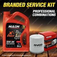 Ryco Oil Filter Nulon 5L XPR15W40 Engine Oil Kit for Holden Piazza