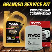 Ryco Oil Filter 6L APX10W40 Engine Oil Service Kit for Kia Carnival KV V6 II