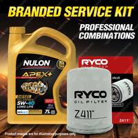 Ryco Oil Filter 7L APX5W40D2 Engine Oil Service Kit for Fiat 500 150 Punto