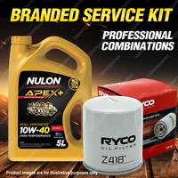 Ryco Oil Filter Nulon 5L APX10W40 Engine Oil for Suzuki Baleno Ignis Liana Sx4