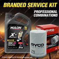 Ryco Oil Filter 5L PROHD15W40 Eng. Oil Service Kit for Ford Falcon AU I-III 6cyl