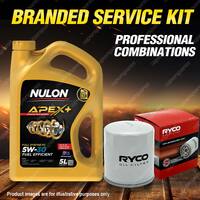 Ryco Oil Filter Nulon 5L APX5W30A5 Engine Oil Kit for Volvo V40 4cyl