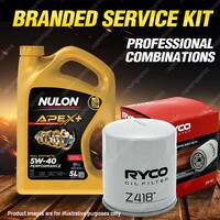 Ryco Oil Filter 5L APX5W40 Engine Oil Service Kit for Saab 9-5 2.3T 184kW 162kW