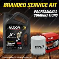 Ryco Oil Filter Nulon 5L PRO15W40 Engine Oil Kit for Kia Credos G11