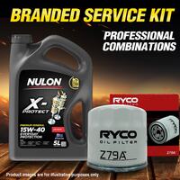 Ryco Oil Filter 5L PRO15W40 Engine Oil Service for Mitsubishi Magna Verada