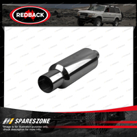 Redback Exhaust Cannon Straight Cut Tip - 125mm Round Inlet Diameter 51mm