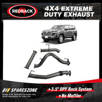 Redback 3" Exhaust No Muffler for Toyota Landcruiser 300 Series SUV Wagon