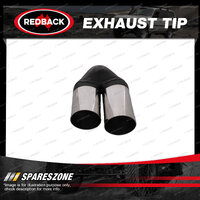 Redback Exhaust Tip Y-Piece - 63mm 2-1/2" In Twin 63mm 2-1/2" Out 228mm Long