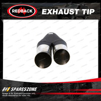 Redback Exhaust Tip Y-Piece DPL - 57mm 2-1/4" In Twin 76mm 3" Out 228mm Long