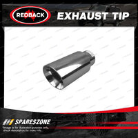 Redback Exhaust Tip - 63mm 2-1/2" In 89mm 3-1/2" Out Stainless Steel