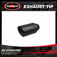 Redback Exhaust Tip - 63mm 2-1/2" In 89mm 3-1/2" Out 203mm Long Black Matt