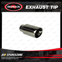 Redback Exhaust Tip - 63mm 2-1/2" In 101mm 4" Out 203mm Long Black Chrome