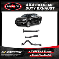 Redback 3" DPF Back Exhaust No Muffler No Cat for Holden Colorado RG 2.8L 13-20