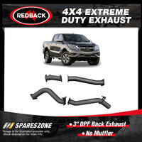 Redback 3" DPF Back Exhaust No Muffler for Mazda BT-50 B22 B32 UP UR 3.2L 11-20