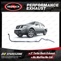 Redback 3" Exhaust No Muffler No Cat for Nissan Navara D40 3.0L V9X 01/11-07/15