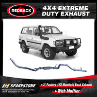 Redback 3" Factory Manifold Exhaust With Muffler for Toyota Landcruiser HZJ80R