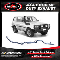 Redback 3" Exhaust With Resonator for Toyota Landcruiser HZJ80R 90-98 Denco