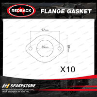 10 Redback Flange Gaskets for Nissan Gazelle Pathfinder Terrano Bluebird Micra