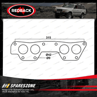 Redback DSF Exhaust Manifold Gasket for Mitsubishi L200 L300 Sirius 4G62 4G63