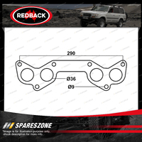 Redback DSF Exhaust Manifold Gasket for Ford Telstar F8 FE F2 4 Cylinders