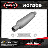 Redback Hotdog - 450mm 18" Long 63mm 2-1/2" Spiral Louvered With Spigots