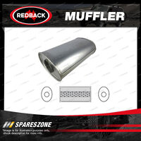 Redback Universal Muffler - 8" x 5" Oval 14" Long 3" Centre/Centre Megaflow