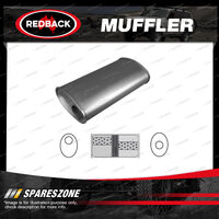 Redback Universal Muffler - 8" x 5" Oval 14" Long 3" Offset/Centre Chambered