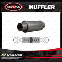 Redback Universal Muffler - 5" Round 12" Long 2 1/2" Centre/Centre Chambered