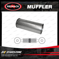 Redback Universal Muffler - 6" Round 14" Long 2 1/2" Centre/Centre Chambered