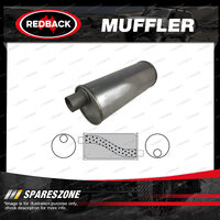 Redback Universal Muffler - 6" Round 16" Long 2 1/2" Offset/Offset Megaflow