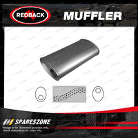 Redback Universal Muffler - 11" x 6" Oval 20" Long 2-1/2" O/O No Spigots