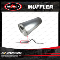 Redback Rear Muffler 8" Round 20" Long 2" Right Rotation for Toyota Hilux 3RZ-FE