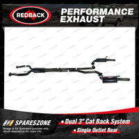 Redback Dual 3" Cat Back System Single Outlet Rear for HSV Maloo R8 VE 07-08