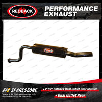 Redback 2 1/2" Catback Dual Outlet Rear Muffler Assembly for Ford Falcon BA FG