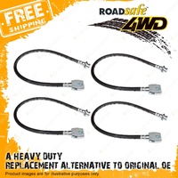 4 Front+Rear 3-4"Lift Rubber Extended Brake lines for Toyota Landcruiser 80 105