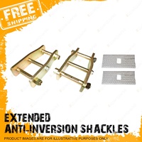 Pair Rear Extended Shackles + Leaf Spring Wedges for Mazda BT50 Gen