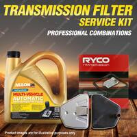 Ryco Transmission Filter + Full Synthetic Oil Kit for Audi A4 B8 4CYL V6 3.0 3.2