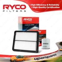 Ryco Oil Air Filter for Kia Sorento BL 4cyl 2.5L Turbo Diesel D4CB 08/2007-2009