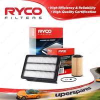 Ryco Oil Air Filter for Hyundai Santa Fe CM V6 3.3L Petrol G6DB 07/2007-11/2008