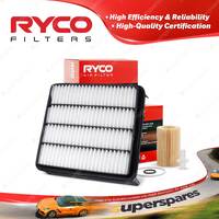 Ryco Oil Air Filter for Toyota Landcruiser URJ202R V8 4.6L Petrol 03/2012-On