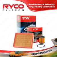 Ryco Oil Air Filter for Peugeot 206 CC Cabriolet 4cyl 1.6L TU5JP4 10/2001-2007