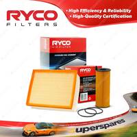 Ryco Oil Air Filter for Audi A4 B7 3.0 TDI Qt V6 3L ASB 01/2006-03/2008