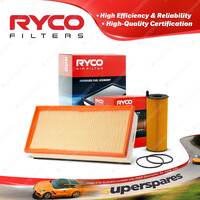 Ryco Oil Air Filter for Volkswagen Touareg 7P V8 V6 Turbo Diesel 11/2010-On