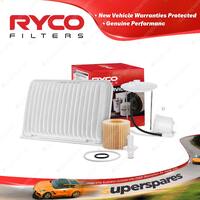 Ryco Oil Air Fuel Filter Service Kit for Lexus Rx350 GSU35R V6 3.5L Petrol